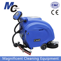 MC C660 battery powerd floor scrubber floor cleaning machine with dual brushes